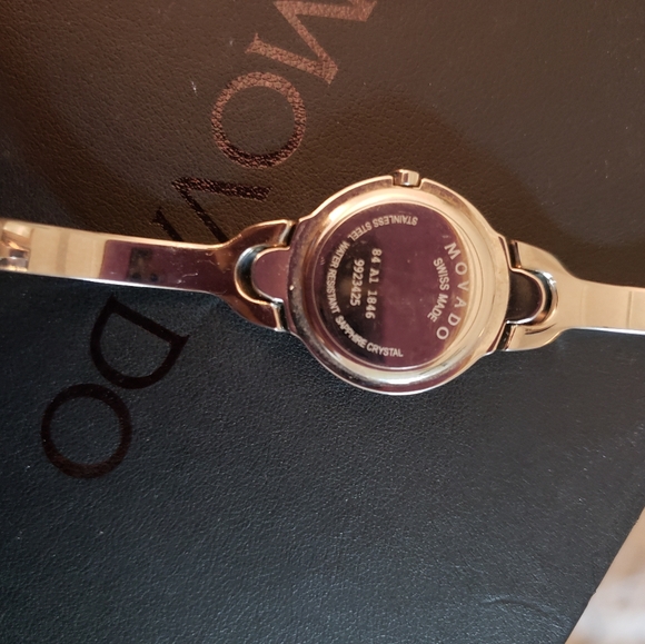 Movado Pink Face Bangle Watch 0605284 - Picture 6 of 10